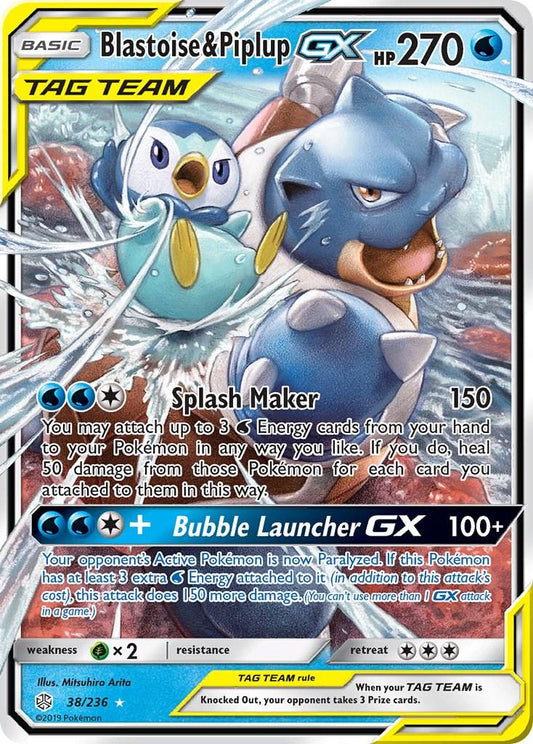 Blastoise & Piplup GX #38